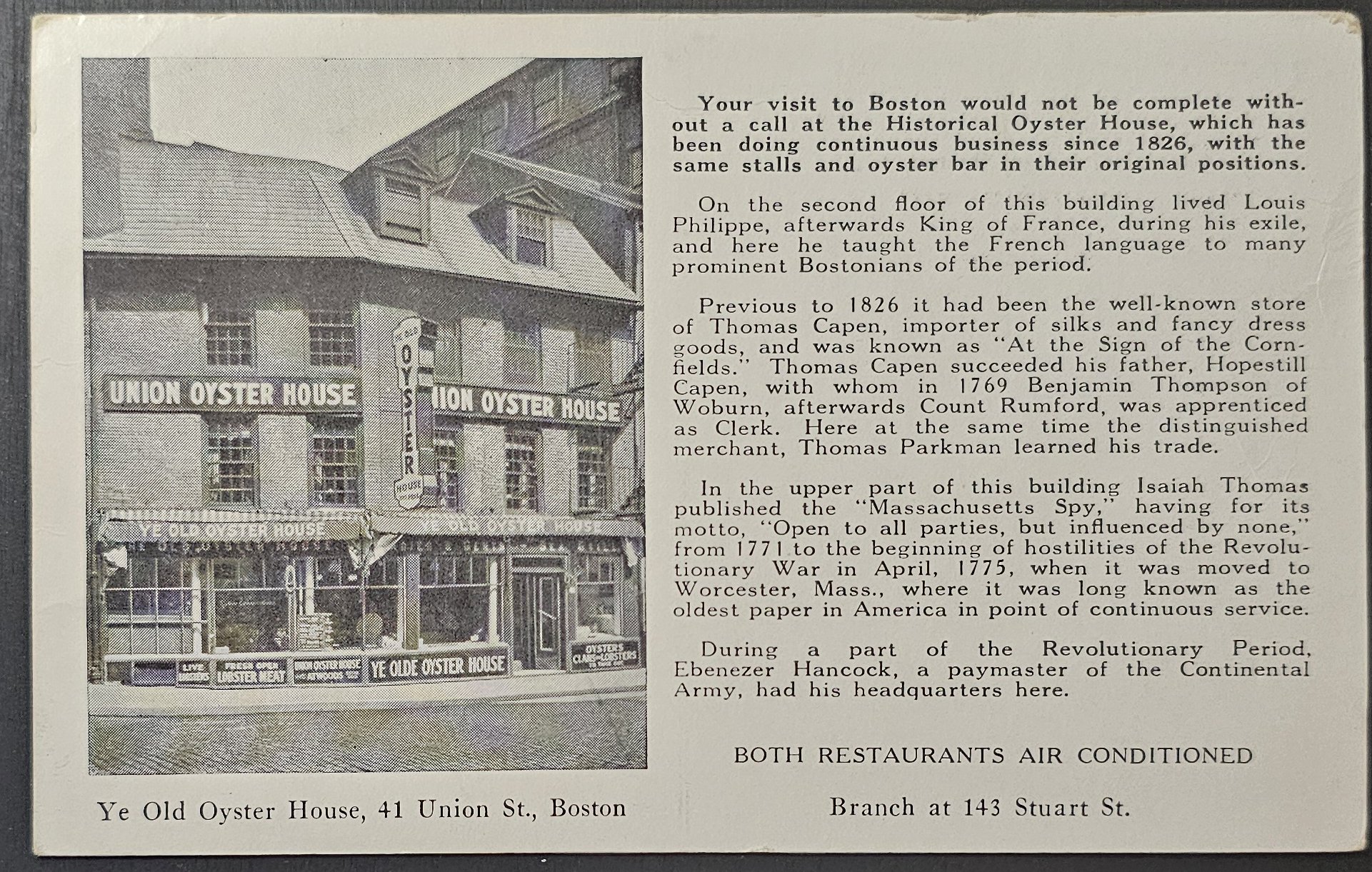 (image for) postcard USA - MA - Massachusetts #0029